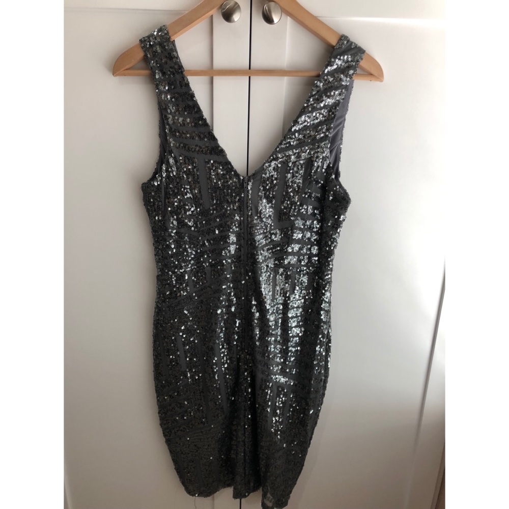 Gray sequin dress